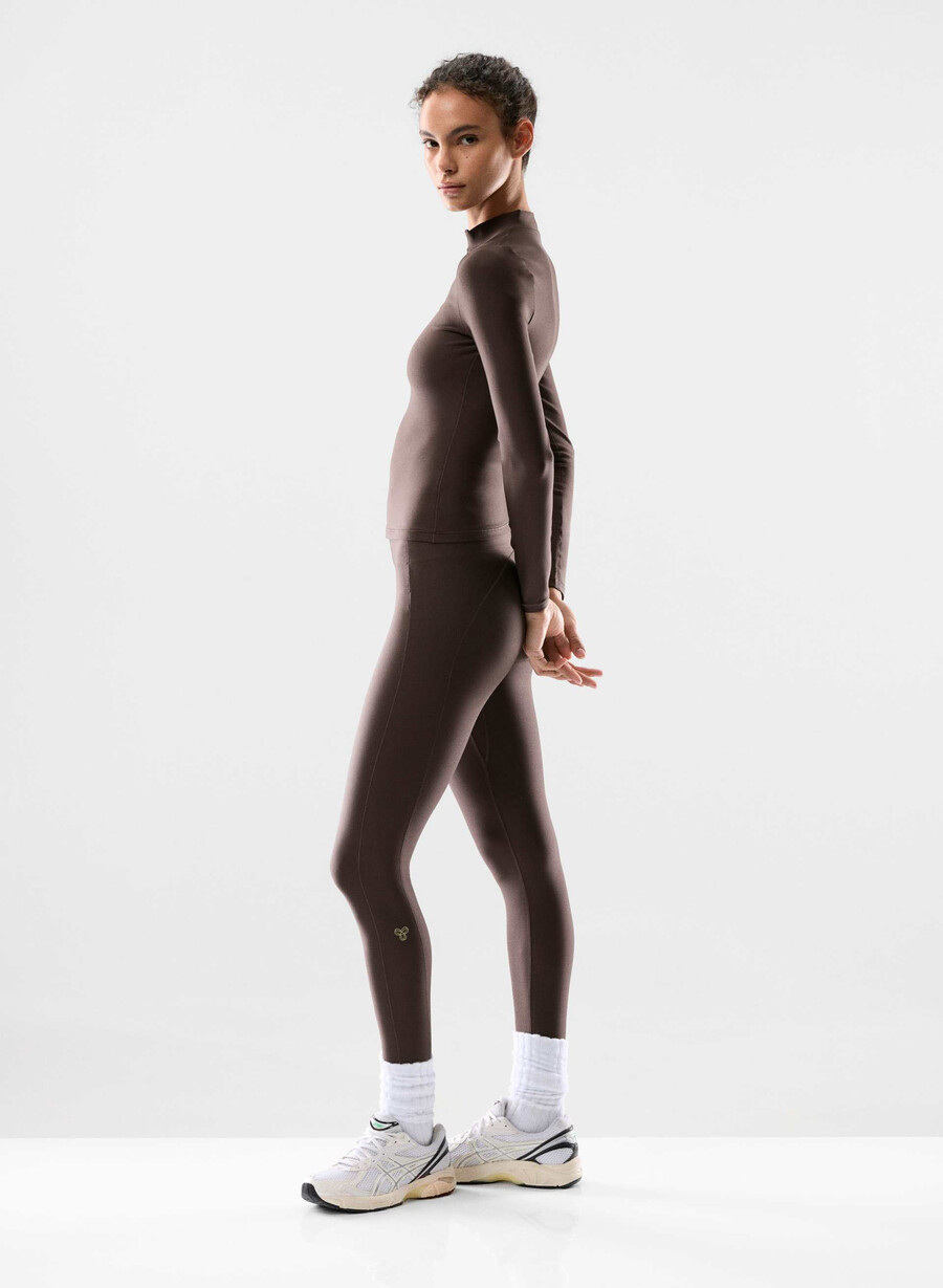 glotone horizon høymidje 66 cm leggings i mokkabrun