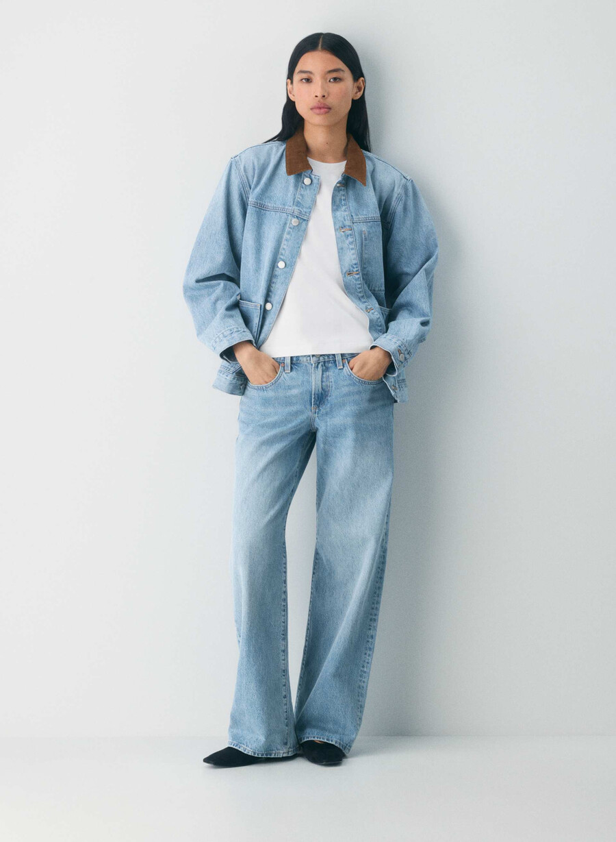 denim forum 90-tallets super lav-rise baggy jeans 7 år blå tabu