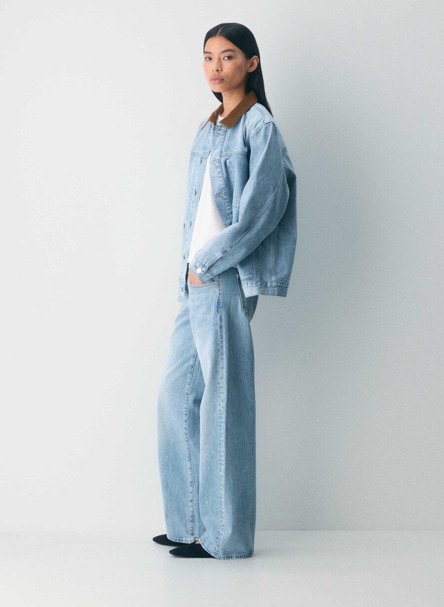 denim forum 90-tallets super lav-rise baggy jeans 7 år blå tabu