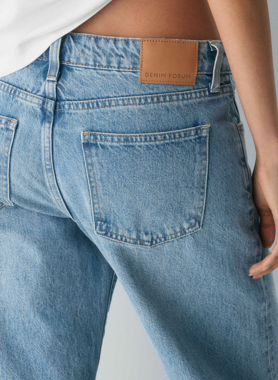 denim forum 90-tallets super lav-rise baggy jeans 7 år blå tabu