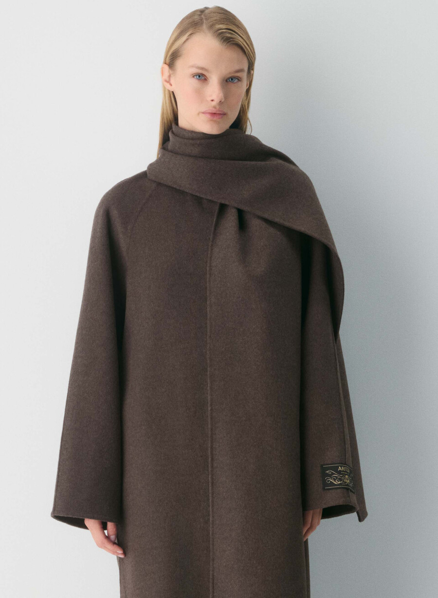the embrace double-faced coat - luxe rewool soot