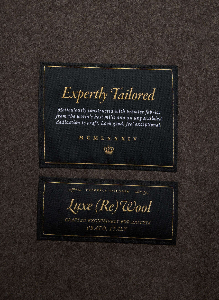 the embrace double-faced coat - luxe rewool soot