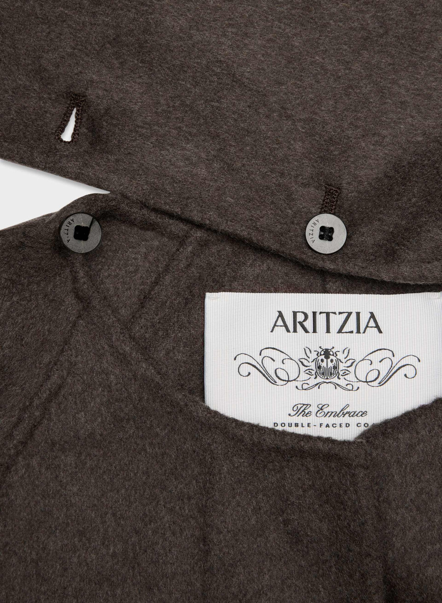 the embrace double-faced coat - luxe rewool soot