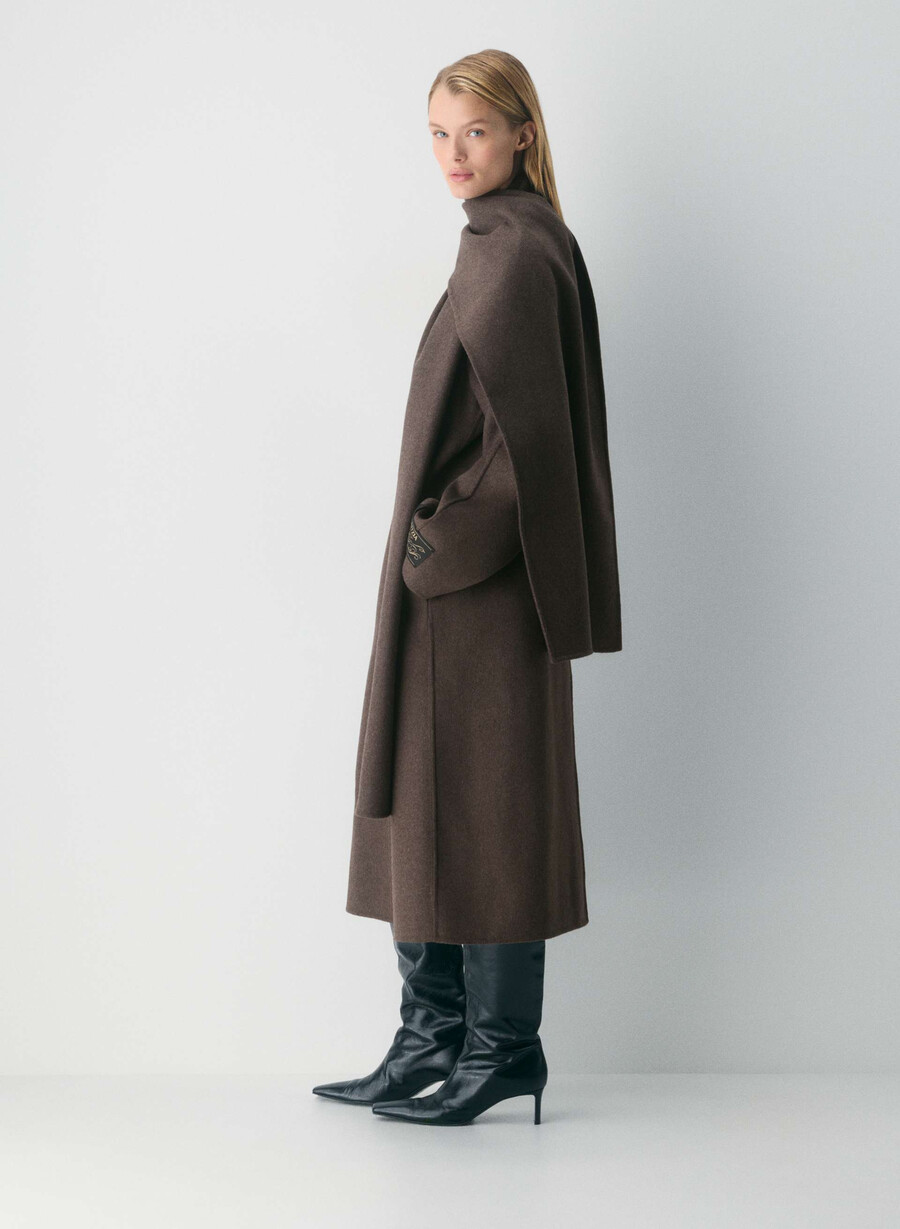 the embrace double-faced coat - luxe rewool soot