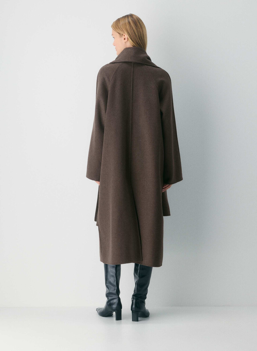 the embrace double-faced coat - luxe rewool soot