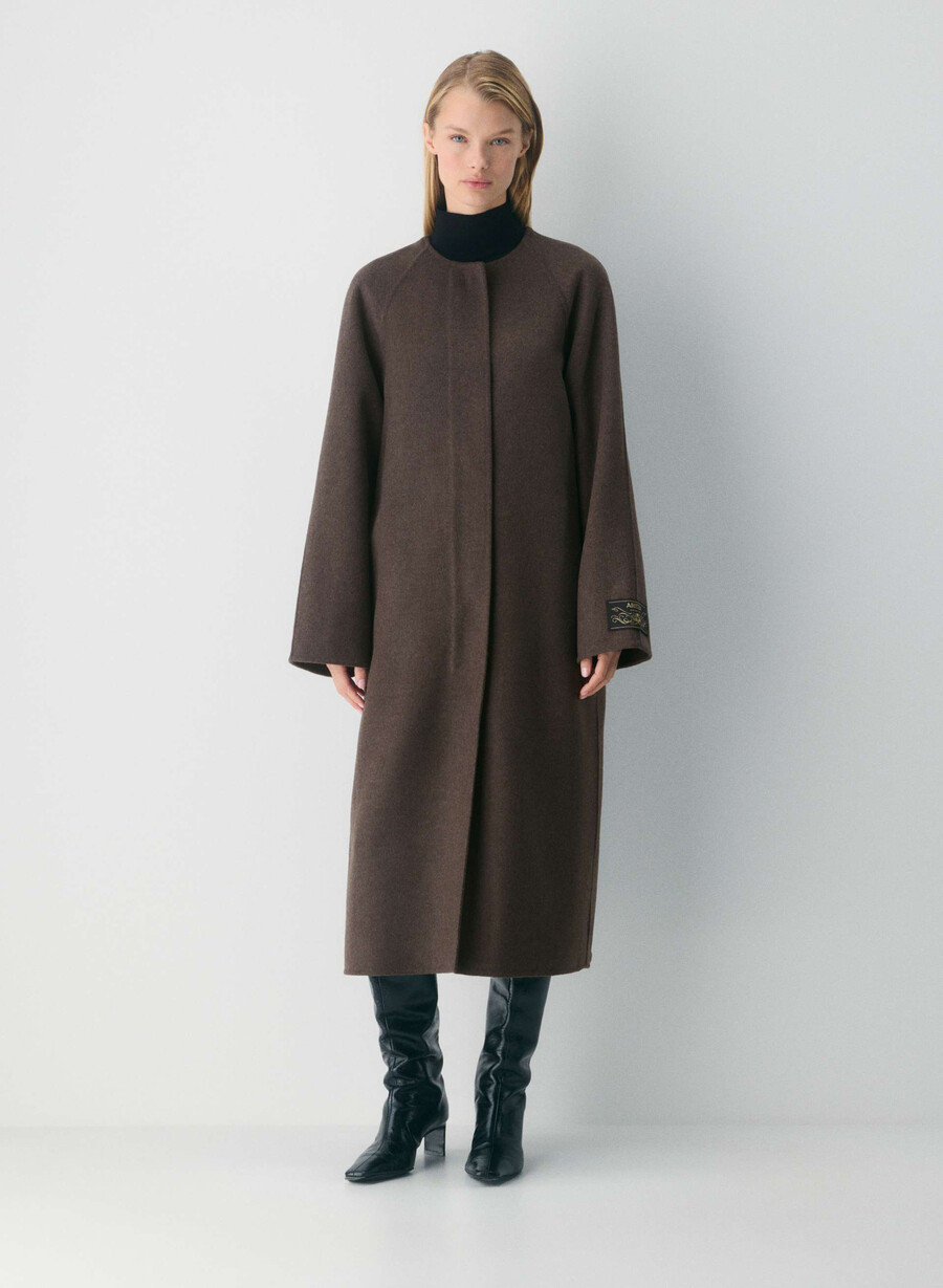 the embrace double-faced coat - luxe rewool soot