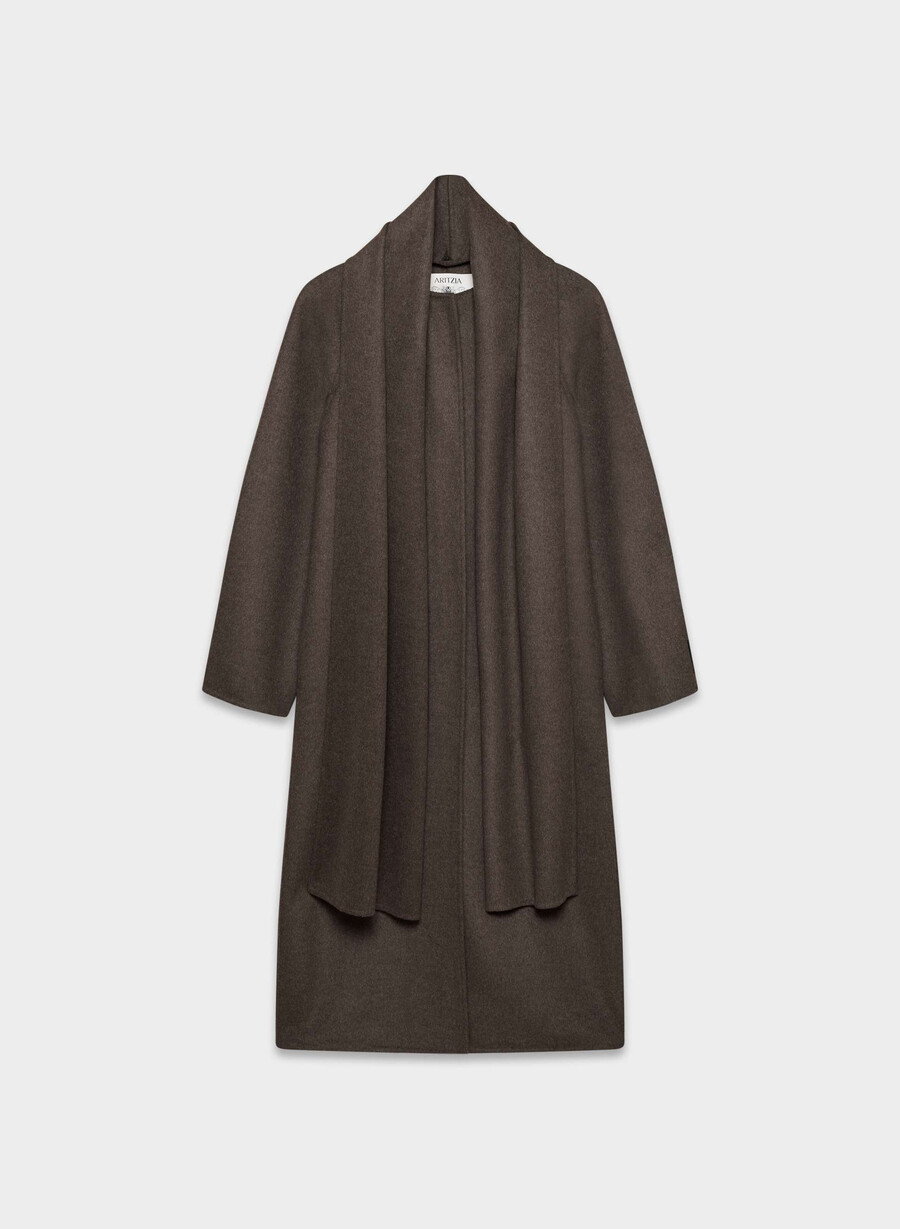 the embrace double-faced coat - luxe rewool soot