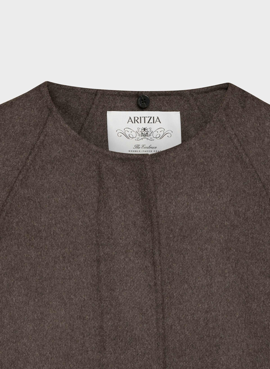 the embrace double-faced coat - luxe rewool soot