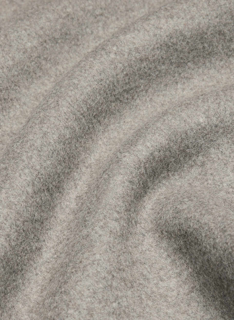 the embrace double-faced coat - luxe rewool heather dark taupe