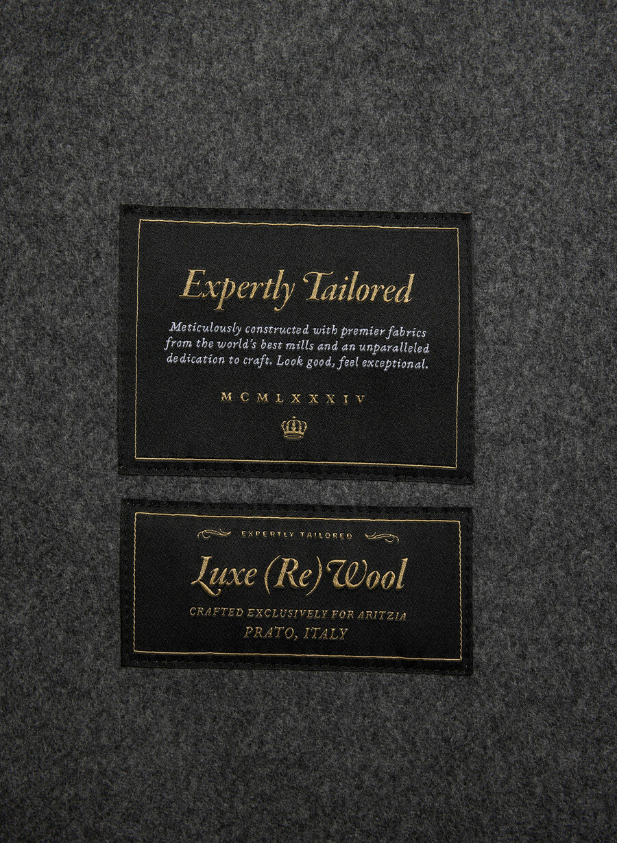 the embrace double-faced coat - luxe rewool heather charcoal