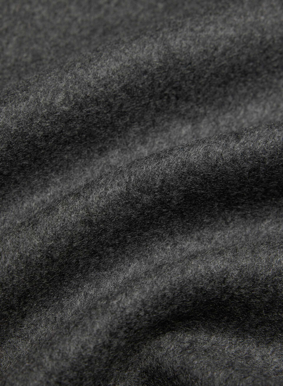the embrace double-faced coat - luxe rewool heather charcoal