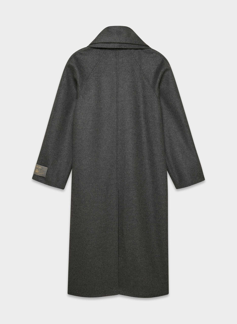 the embrace double-faced coat - luxe rewool heather charcoal