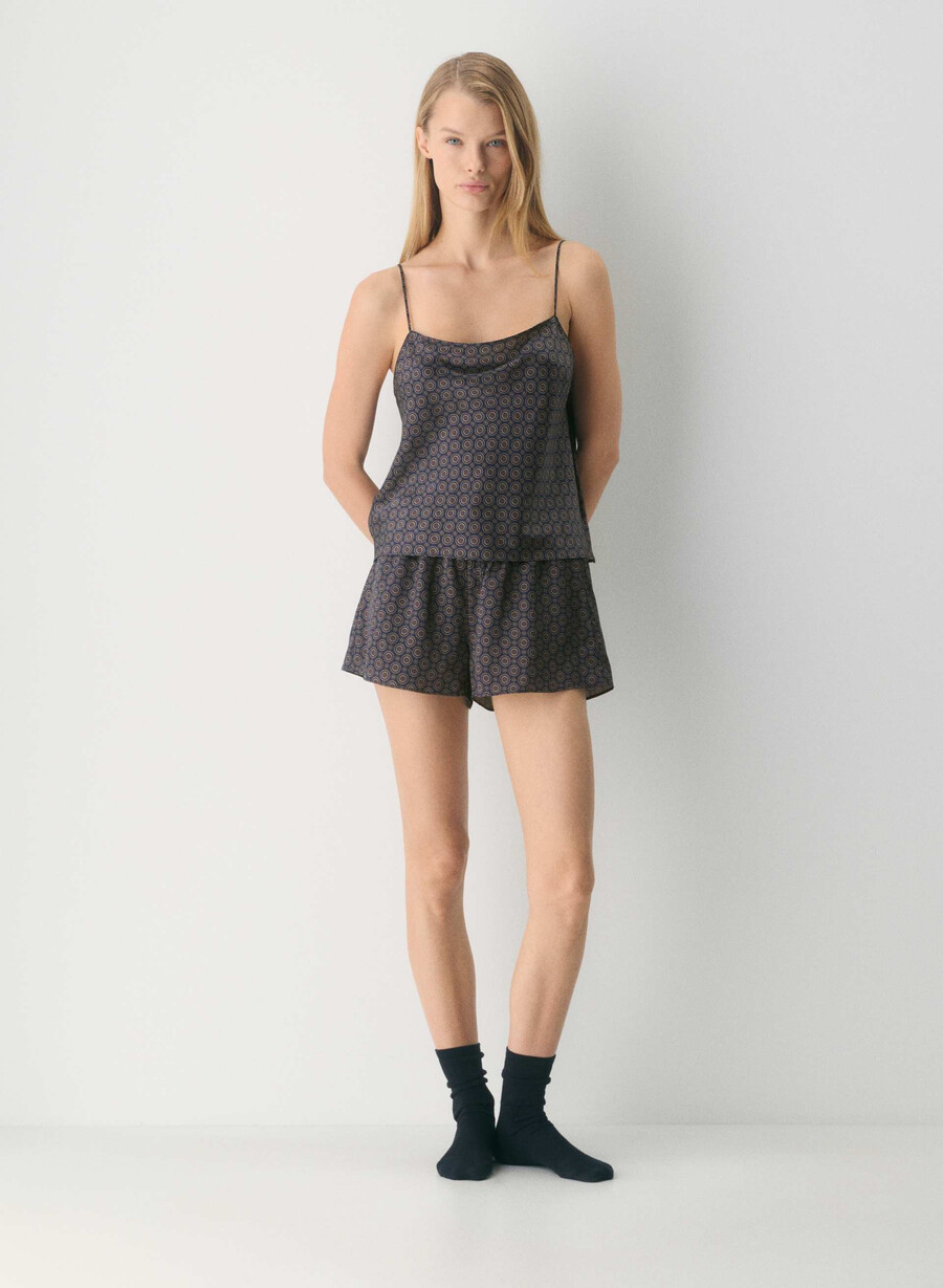 nightside silke pyjama camisole admiral cardamon