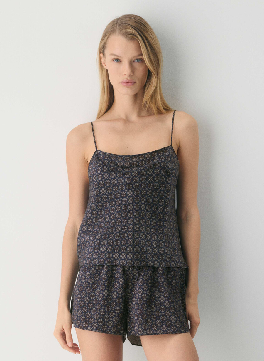 nightside silke pyjama camisole admiral cardamon
