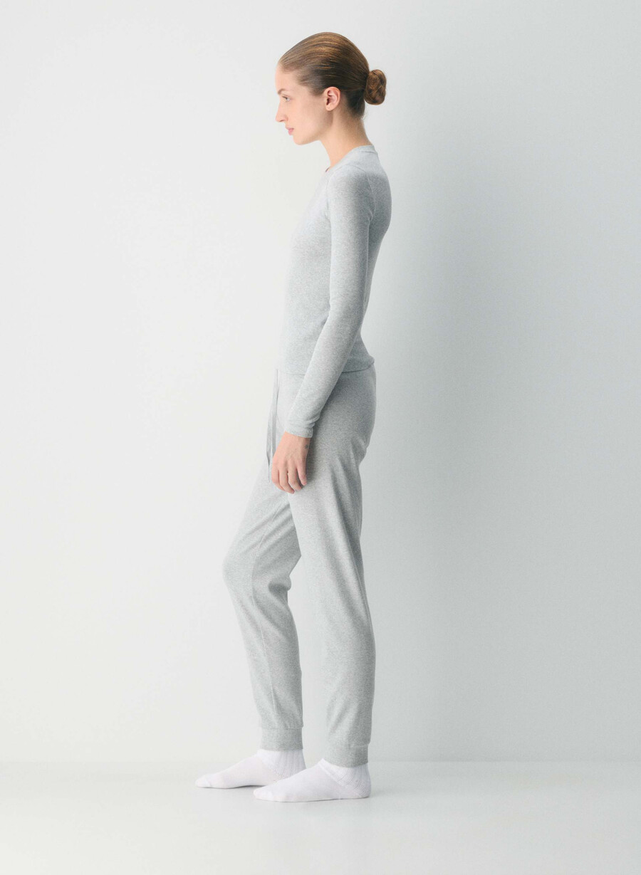homestretch rib jogger heather chrome