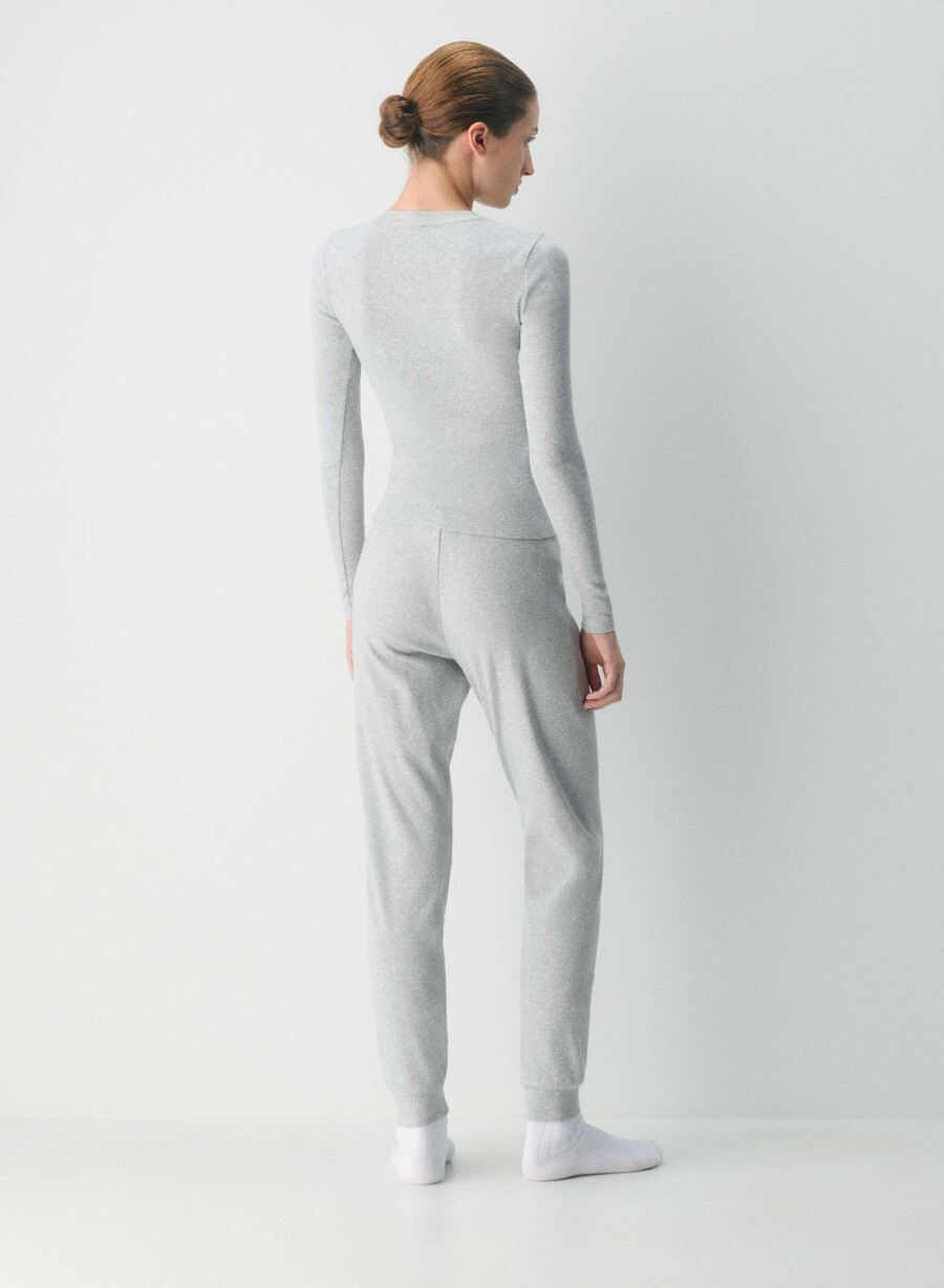 homestretch rib jogger heather chrome