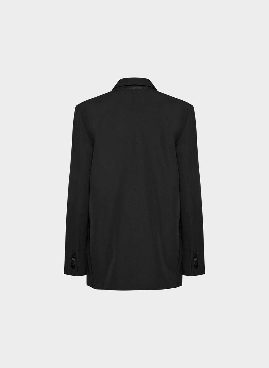 herregårdsblazer i ull svart