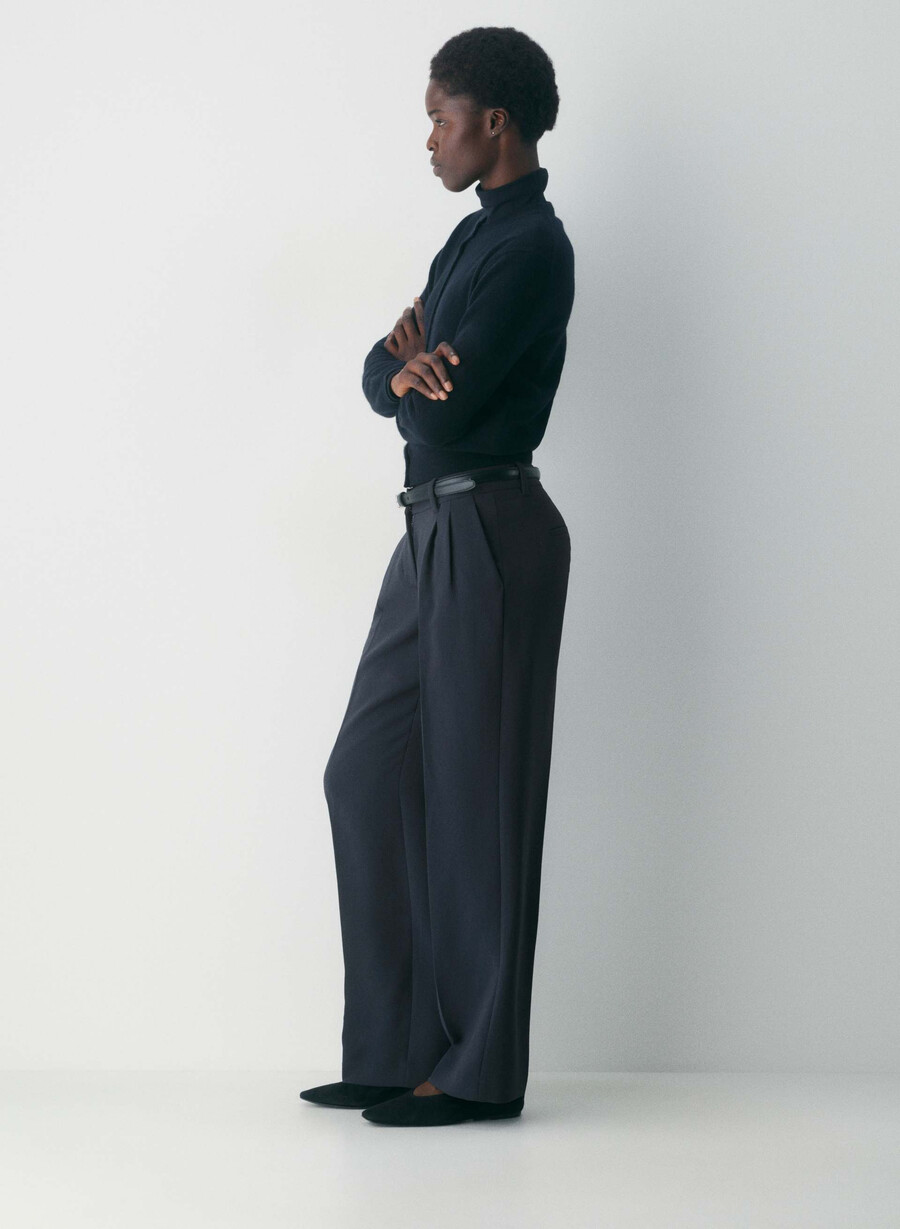 the effortless pant curve-fit lo-rise – crepette mØrk navy