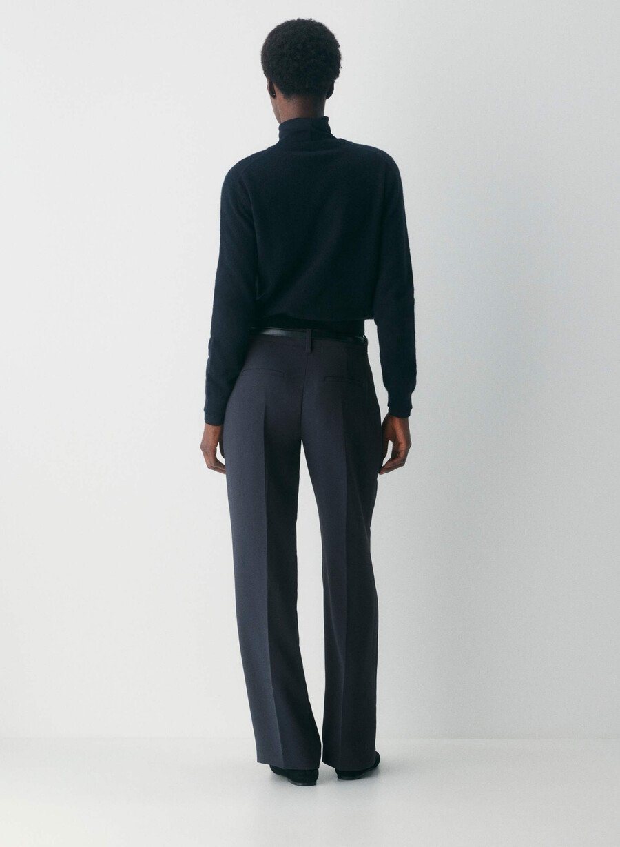 the effortless pant curve-fit lo-rise – crepette mØrk navy