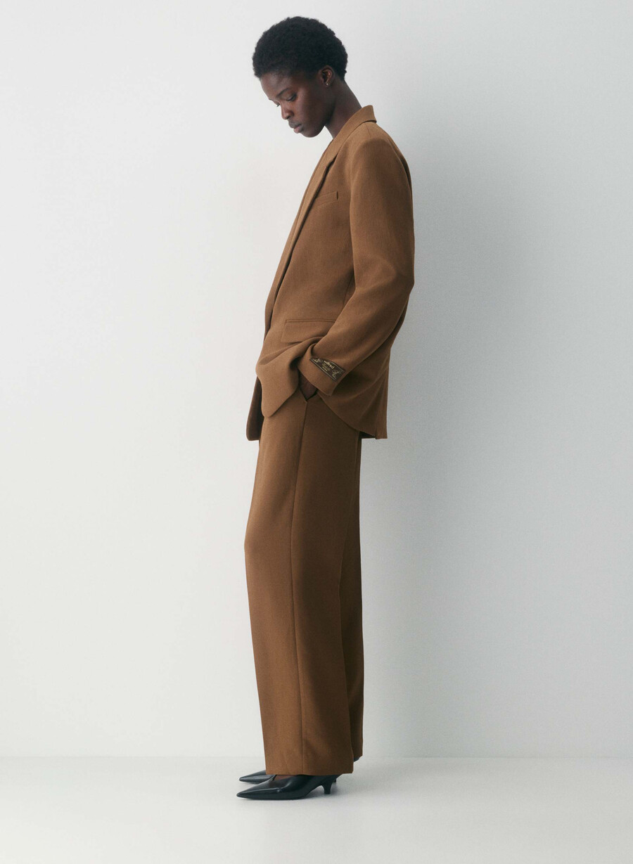 the effortless pant curve-fit lo-rise - crepette sjokoladebrun