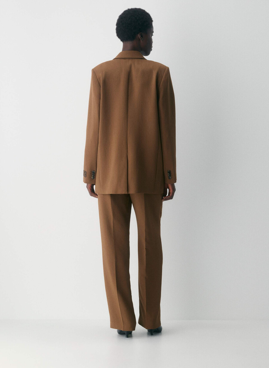 the effortless pant curve-fit lo-rise - crepette sjokoladebrun