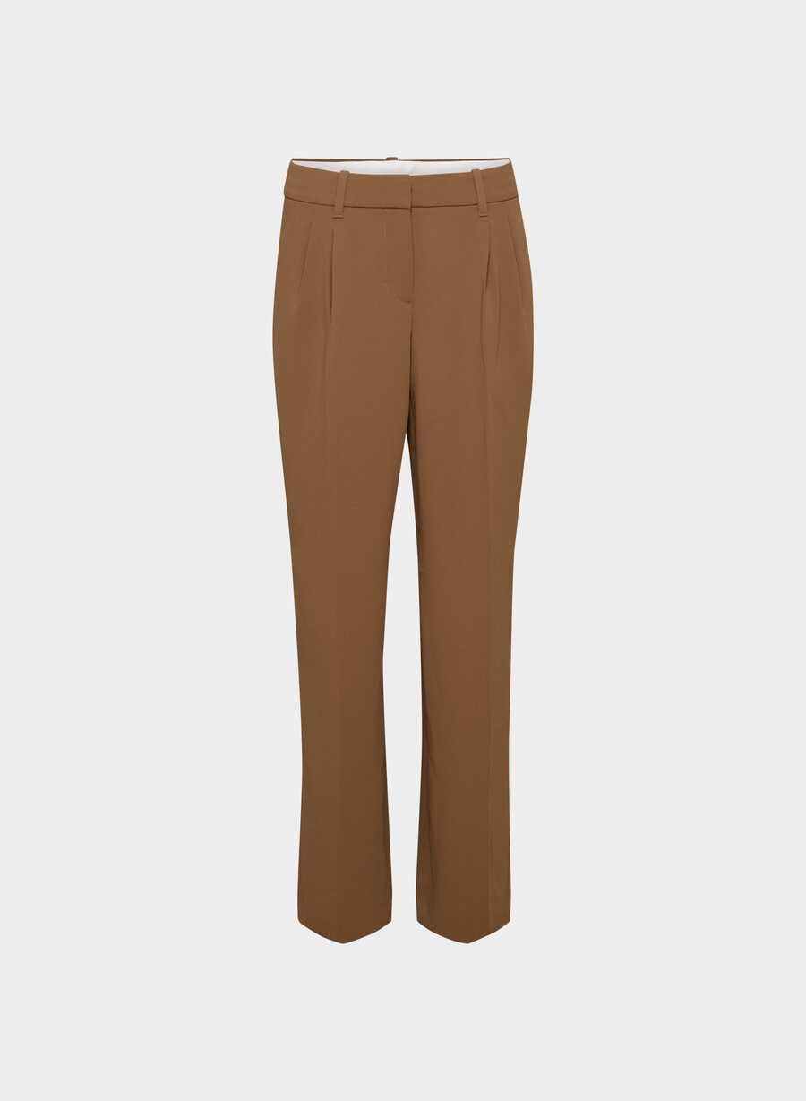 the effortless pant curve-fit lo-rise - crepette sjokoladebrun