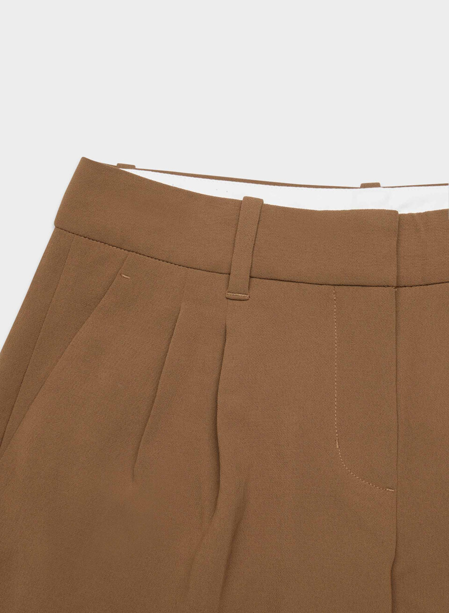 the effortless pant curve-fit lo-rise - crepette sjokoladebrun