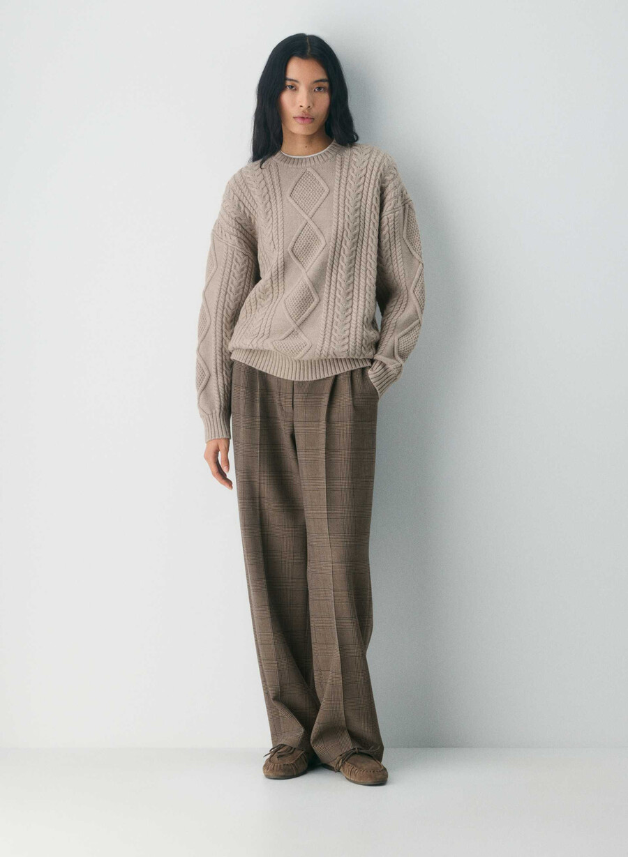 heritage knit merinoullgenser heather nomad taupe