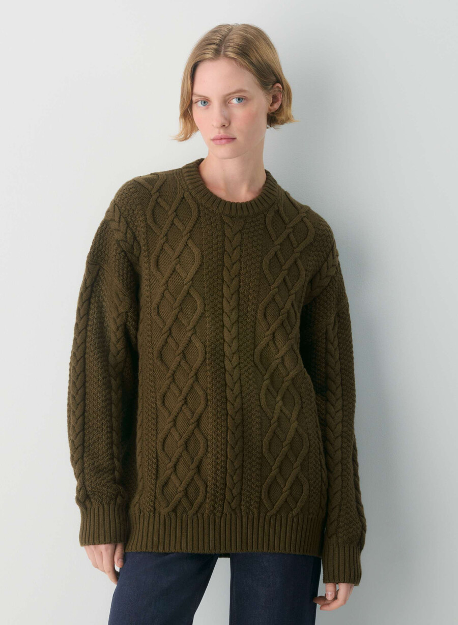 heritage knit merinoullgenser privatgrØnn