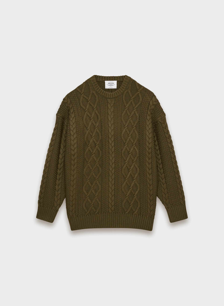 heritage knit merinoullgenser privatgrØnn
