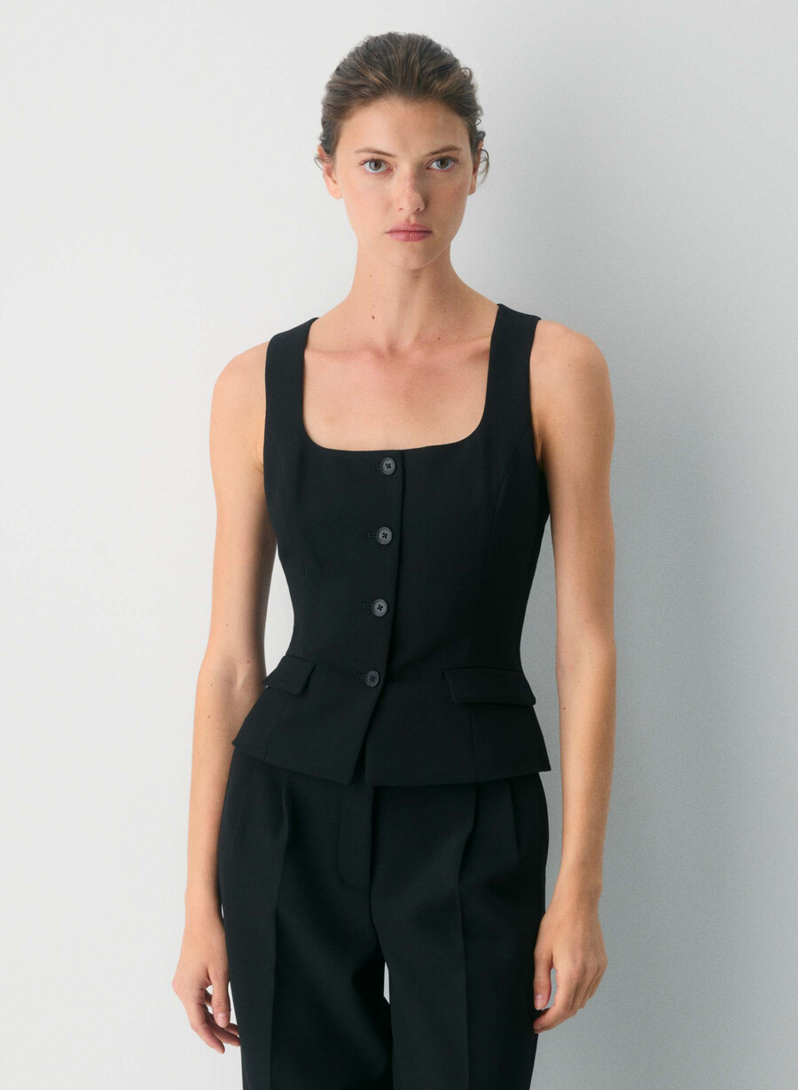 belasco vest - reessential svart