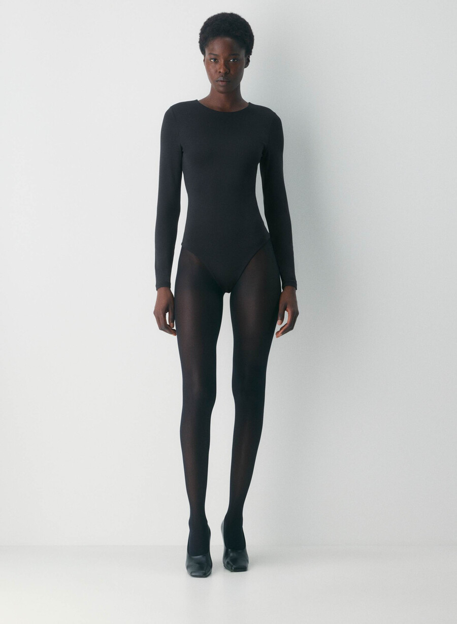original contour turn bodysuit svart