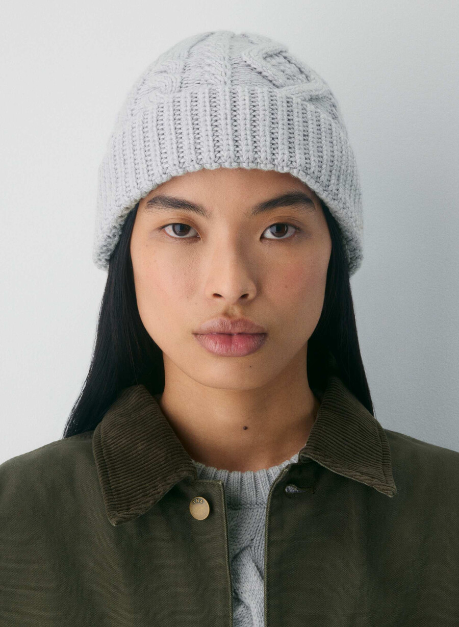 heritage knit merinoull lue melerget krom