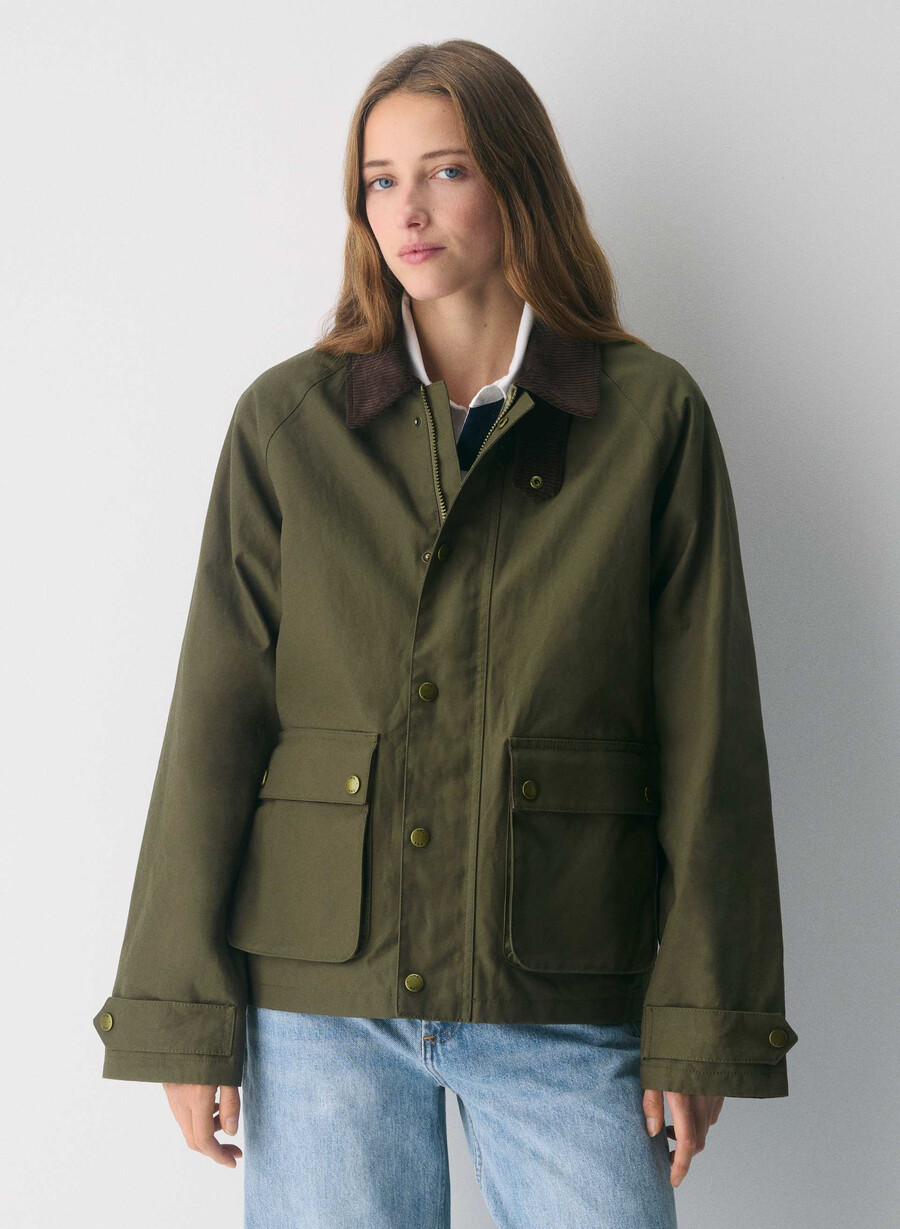 decibel vokset jakke caper green