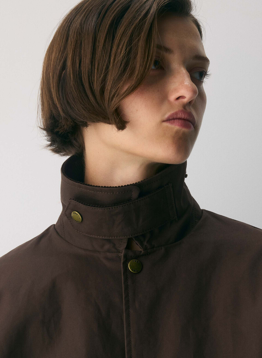 soundwave vokset trench coat brennt brun