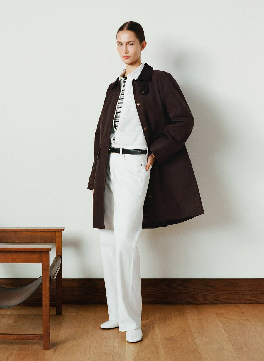 soundwave vokset trench coat brennt brun