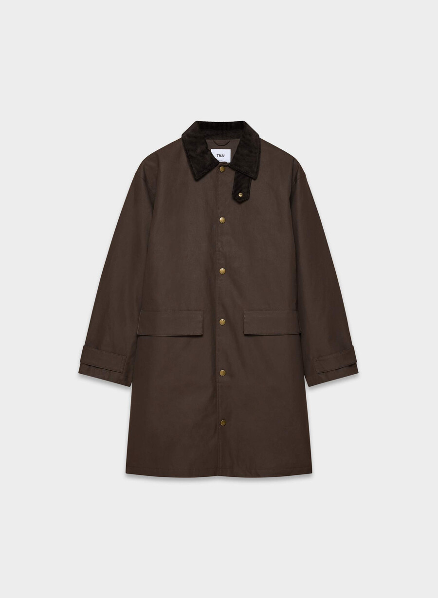 soundwave vokset trench coat brennt brun