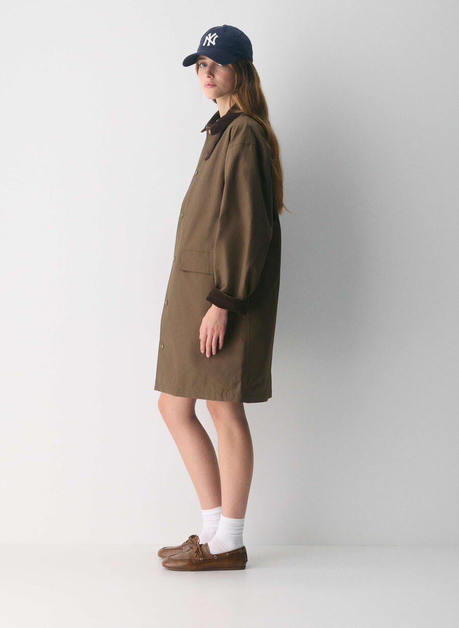 soundwave vokset trench coat sycamore brun