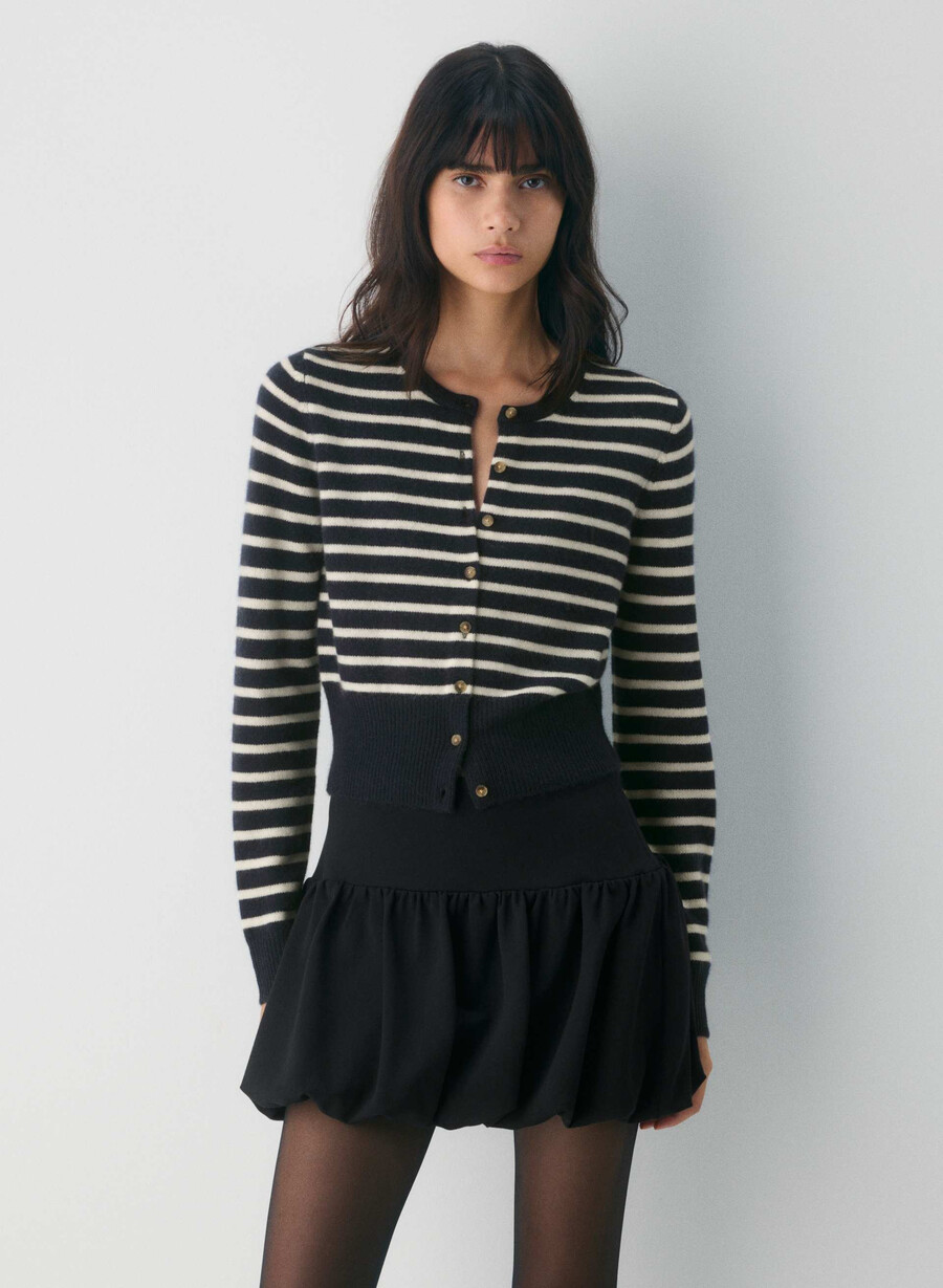 jolie ull kasjmir cardigan frozen berry