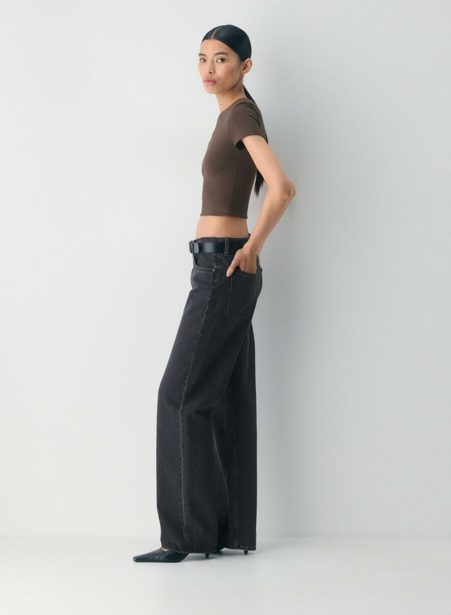 original contour marvel crew waist t-skjorte mokkabrun
