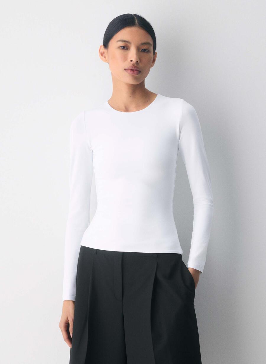 original contour splendid crew langermet knallhvit