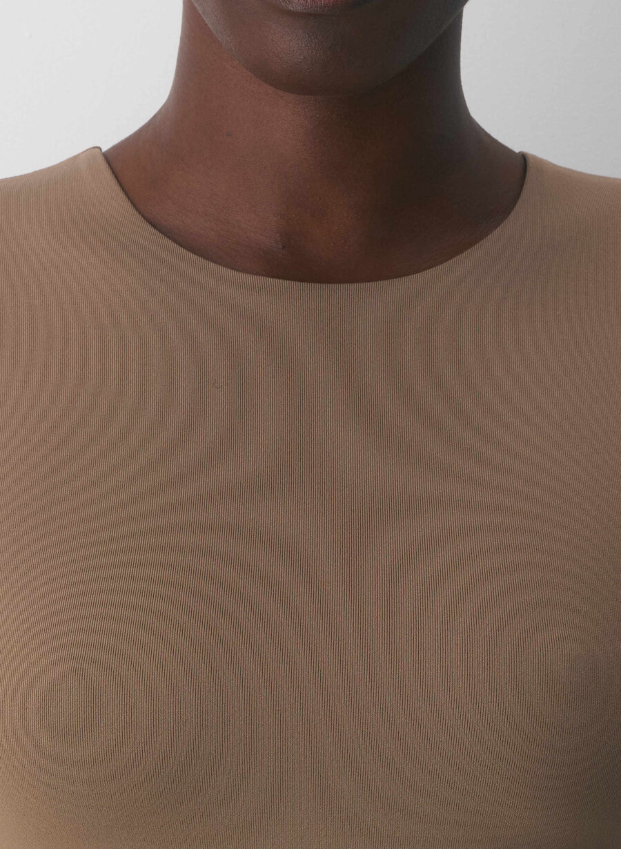 original contour splendid langermet genser med rund hals riverstone grÅ