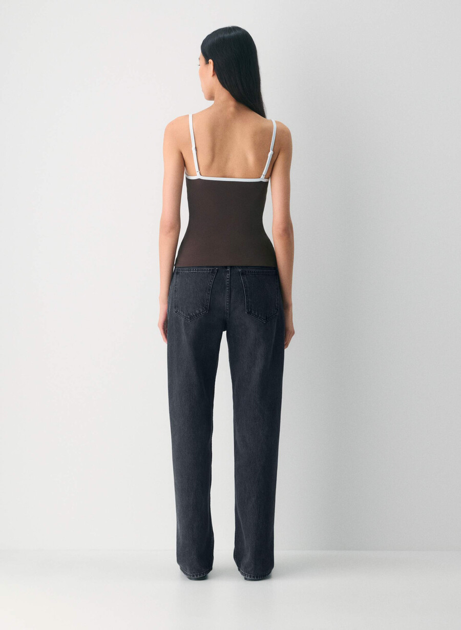 original contour swoop cami-top rich mocha brunhvit