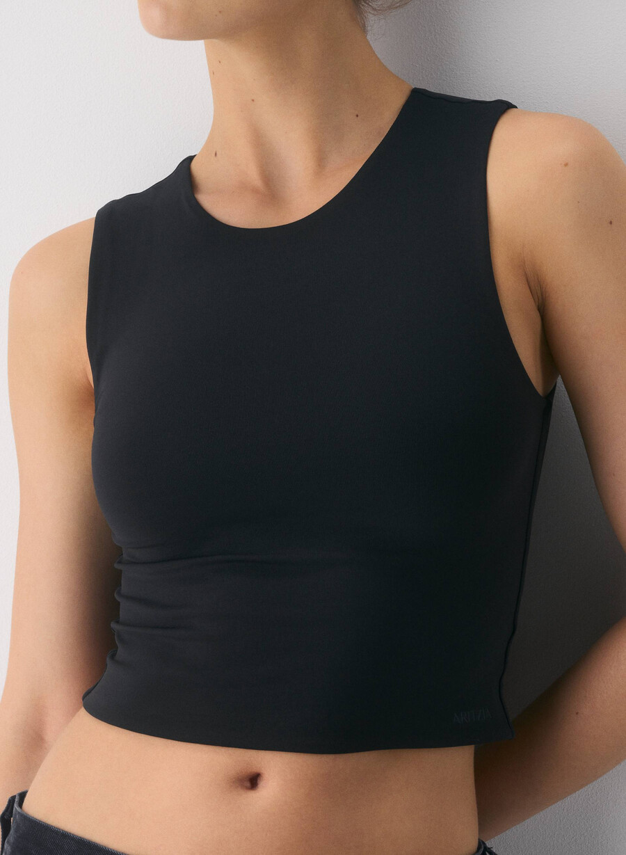 original contour tenor crew-tanktopp svart