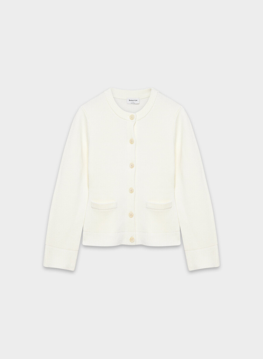 meraki merino ull cardigan avorio