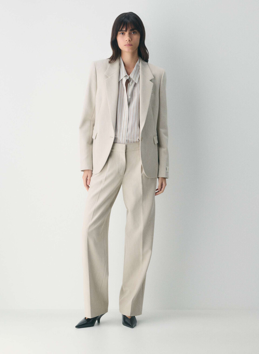 the effortless pant lo-rise - reessential heather matte pearl
