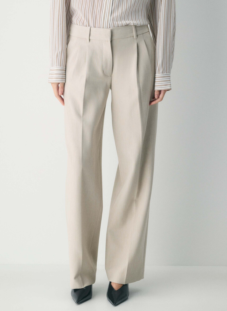 the effortless pant lo-rise - reessential heather matte pearl