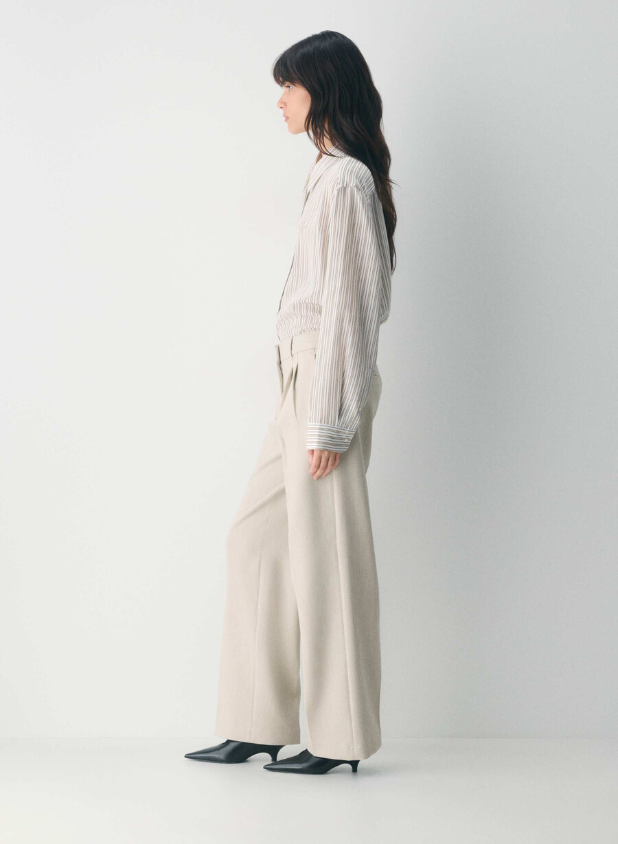 the effortless pant lo-rise - reessential heather matte pearl
