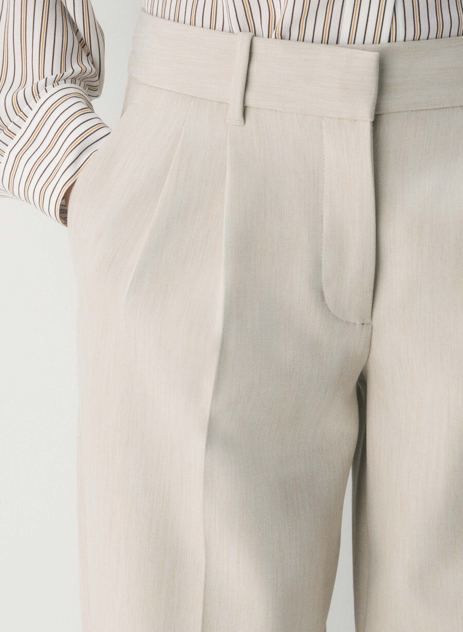 the effortless pant lo-rise - reessential heather matte pearl
