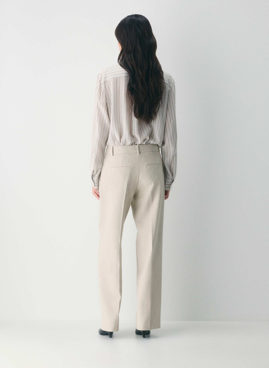 the effortless pant lo-rise - reessential heather matte pearl